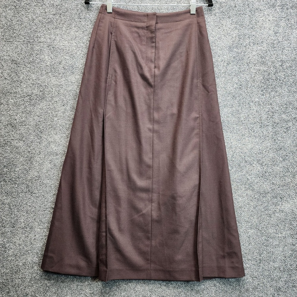 NWT Theory Deep Pleat Trouser Skirt Womens Wool Blend Quiet Luxury Maxi Skirt 0